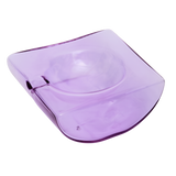 Purple glass bowl on a white background